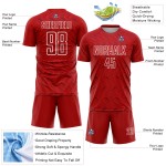 Maillot de football personnalisé à sublimation rouge et blanc Maillot de football personnalisé à sublimation rouge et blanc