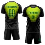 Maillot de football Kelly personnalisé par sublimation, vert et noir Maillot de football Kelly personnalisé par sublimation, vert et noir