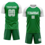 Maillot de football vert uniforme blanc sublimation personnalisé Kelly Maillot de football vert uniforme blanc sublimation personnalisé Kelly