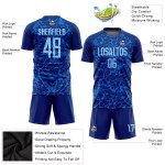 Maillot de football bleu clair personnalisé par sublimation Maillot de football bleu clair personnalisé par sublimation