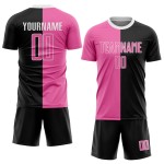 Maillot personnalisé Split, uniforme de mode, sublimation, noir, rose et blanc, football Maillot personnalisé Split, uniforme de mode, sublimation, noir, rose et blanc, football