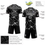 Maillot de football personnalisé par sublimation noir et blanc Maillot de football personnalisé par sublimation noir et blanc