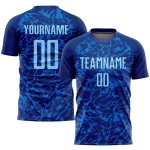 Maillot de football bleu clair personnalisé par sublimation Maillot de football bleu clair personnalisé par sublimation