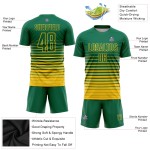 Maillot de football personnalisé à rayures fines, jaune, vert, à sublimation, délavé, Kelly Maillot de football personnalisé à rayures fines, jaune, vert, à sublimation, délavé, Kelly