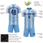 Maillot de football bleu marine, blanc et bleu, personnalisé, léger, sublimé Maillot de football bleu marine, blanc et bleu, personnalisé, léger, sublimé