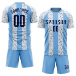 Maillot de football bleu marine, blanc et bleu, personnalisé, léger, sublimé Maillot de football bleu marine, blanc et bleu, personnalisé, léger, sublimé