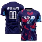 Maillot de football bleu marine, sublimation, blanc clair, personnalisé Maillot de football bleu marine, sublimation, blanc clair, personnalisé