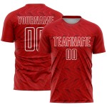 Maillot de football personnalisé à sublimation rouge et blanc Maillot de football personnalisé à sublimation rouge et blanc