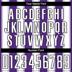 Maillot de football personnalisé à sublimation blanc-noir violet Maillot de football personnalisé à sublimation blanc-noir violet