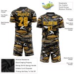 Maillot de football personnalisé à sublimation dorée avec figurine dorée Maillot de football personnalisé à sublimation dorée avec figurine dorée
