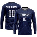 Maillot de football personnalisé violet, blanc foncé et noir, par sublimation Maillot de football personnalisé violet, blanc foncé et noir, par sublimation