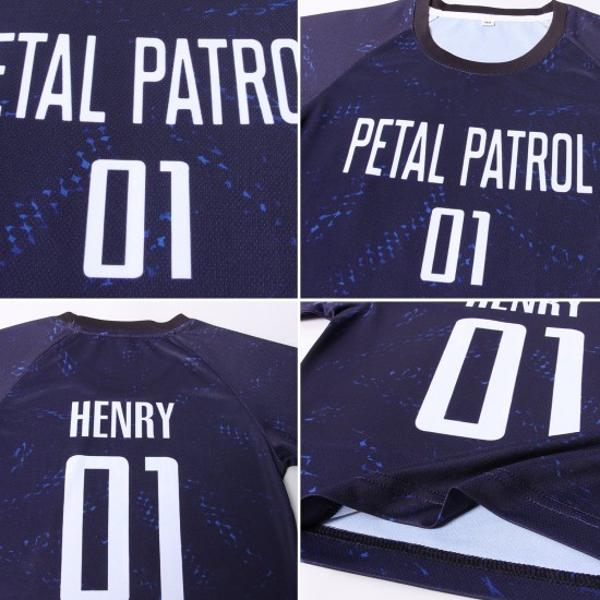 Maillot de football personnalisé violet, blanc foncé et noir, par sublimation Maillot de football personnalisé violet, blanc foncé et noir, par sublimation