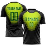 Maillot de football Kelly personnalisé par sublimation, vert et noir Maillot de football Kelly personnalisé par sublimation, vert et noir