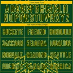 Maillot de football à motifs géométriques jaunes et verts, sublimation personnalisée