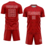 Maillot de football personnalisé à sublimation rouge et blanc Maillot de football personnalisé à sublimation rouge et blanc