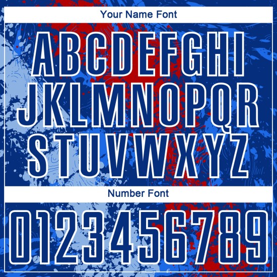 Maillot de football Royal Dripping bleu personnalisé avec sublimation et éclaboussures de lumière rouge Maillot de football Royal Dripping bleu personnalisé avec sublimation et éclaboussures de lumière rouge