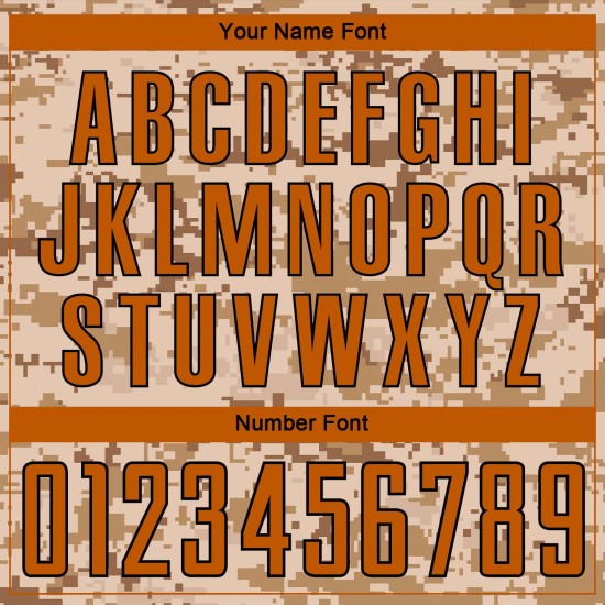 Maillot de service camouflage personnalisé Salute To Soccer orange-marron Texas Uniform Sublimation Maillot de service camouflage personnalisé Salute To Soccer orange-marron Texas Uniform Sublimation