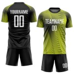 Maillot de football personnalisé à sublimation, blanc, noir et or